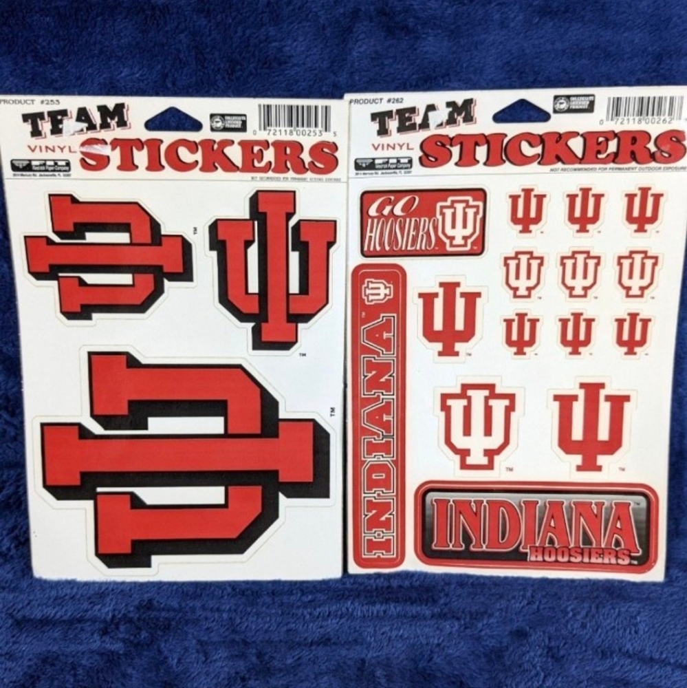 Vintage Indiana Hoosiers Vinyl Sticker Bundle